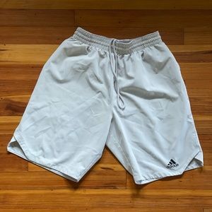 Adidas ClimaLite Shorts - Tan/White M